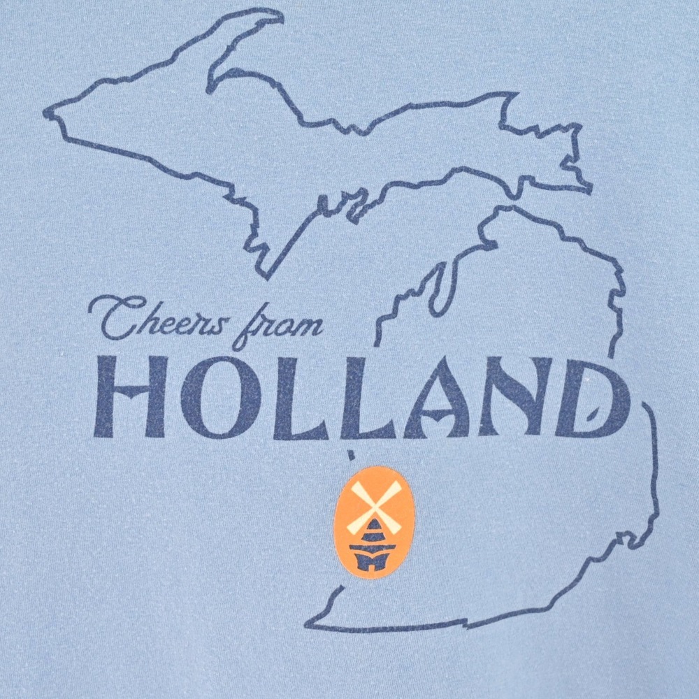 Gildan New Holland Brewing Co Michigan Cheers from Holland Blue Graphic Tee XL - Picture 2 of 12